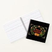 Frohe Weihnachten floral Geschenk Spiral-Notebook Notizblock (Innenseite)