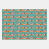 Frohe Weihnachten Floral Taube mit Herz Geschenkpapier Set (Vorderseite 3)