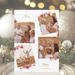 frohe Weihnachten florale botanische Multi-Foto gl