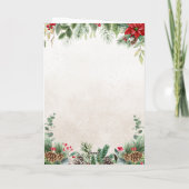 Frohe Weihnachten Florale Illustration (Rückseite)