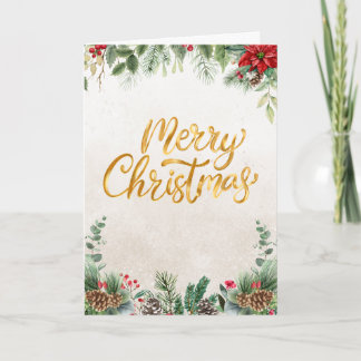 Frohe Weihnachten Florale Illustration