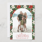 Frohe Weihnachten Florales Foto (Vorderseite)