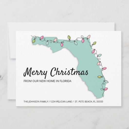 Frohe Weihnachten Florida Karte Neue Zuhause (Vorderseite)