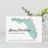 Frohe Weihnachten Florida Karte Neue Zuhause (Stehend Vorderseite)