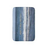 Frohe Weihnachten Florida Stil über tiefblaues Mee Badematte (Vorderseite Vertikal)