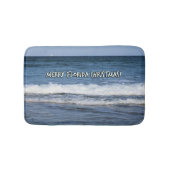 Frohe Weihnachten Florida Stil über tiefblaues Mee Badematte (Vorderseite)