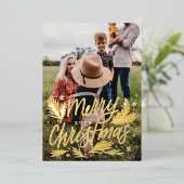 Frohe Weihnachten Folien Feiertagskarte (Stehend vorne)