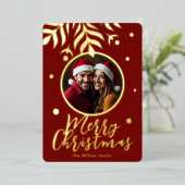 frohe Weihnachten Folien Feiertagskarte (Stehend vorne)
