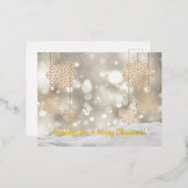 "Frohe Weihnachten" Folien Feiertagspostkarte (Vorderseite/Rückseite)