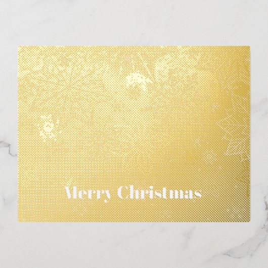 "Frohe Weihnachten" Folien Feiertagspostkarte (Vorderseite)