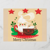 Frohe Weihnachten Folien Feiertagspostkarte