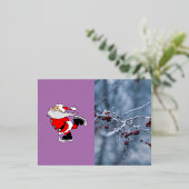 Frohe Weihnachten Folien Feiertagspostkarte (Stehend vorne)