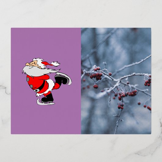 Frohe Weihnachten Folien Feiertagspostkarte (Vorderseite)