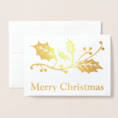 Frohe Weihnachten Folienkarte (Vorderseite mit Umschlag)