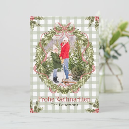 Frohe Weihnachten Foto (Stehend Vorderseite)