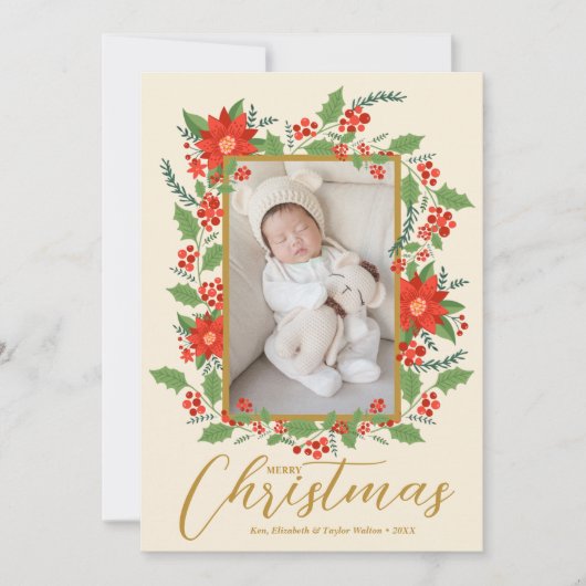 Frohe Weihnachten Foto (Vorderseite)