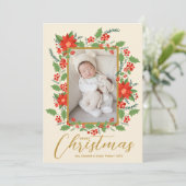 Frohe Weihnachten Foto (Stehend Vorderseite)