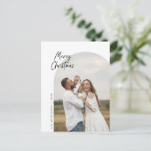 Frohe Weihnachten, Foto, Arch Frame Gruß Postkarte (Stehend Vorderseite)