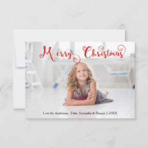 Frohe Weihnachten Foto Candy Cane-3x5 Weihnachtska Einladung