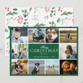 Frohe Weihnachten Foto-Collage (Vorne/Hinten)