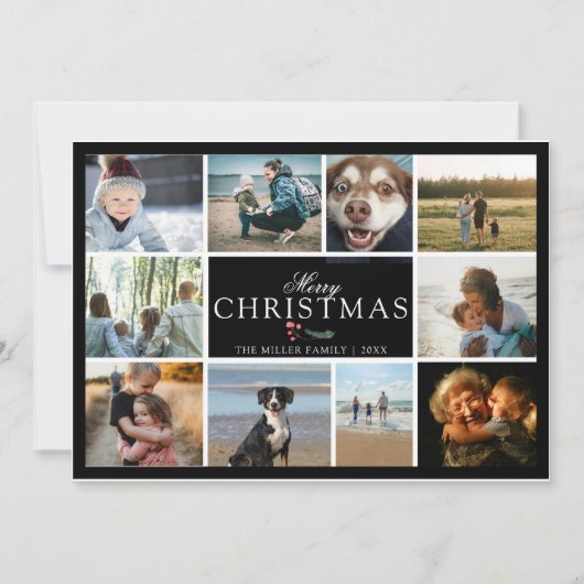 Frohe Weihnachten Foto-Collage (Vorderseite)
