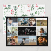Frohe Weihnachten Foto-Collage (Vorne/Hinten)