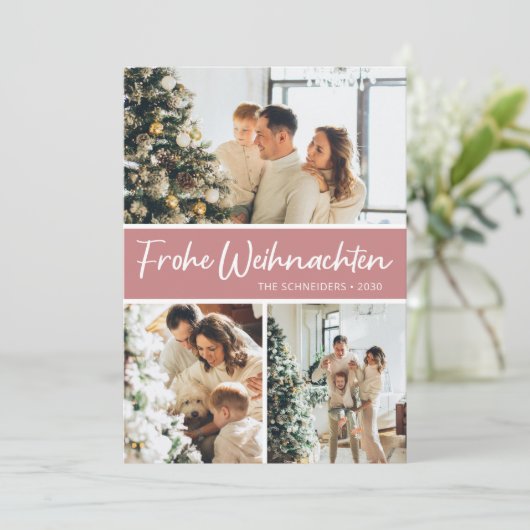Frohe Weihnachten Foto Collage (Stehend Vorderseite)