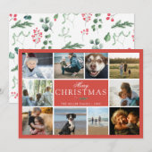 Frohe Weihnachten Foto Collage (Vorne/Hinten)