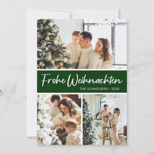 Frohe Weihnachten Foto Collage (Vorderseite)