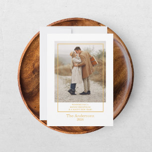 Frohe Weihnachten Foto Collage Goldene Festtagskar Einladung