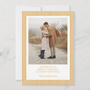 Frohe Weihnachten Foto-Collage Goldene Weihnachtsk Einladung