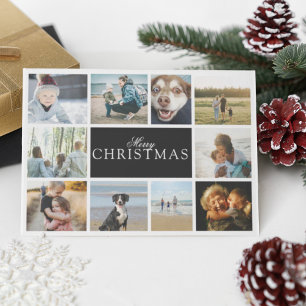 Frohe Weihnachten Foto Collage Urlaubskarte 
