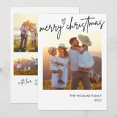 Frohe Weihnachten Foto Einsteck Weihnachtskarten (Vorne/Hinten)