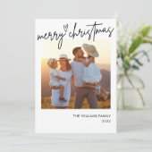 Frohe Weihnachten Foto Einsteck Weihnachtskarten (Stehend Vorderseite)
