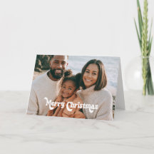 Frohe Weihnachten Foto Familienfotokarte