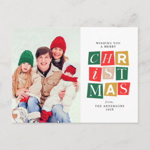 Frohe Weihnachten Foto Feiertag Gruß Postkarte