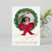 Frohe Weihnachten! Foto Folien Feiertagskarte (Stehend vorne)