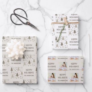 Frohe Weihnachten Foto Geschenkpapier Set