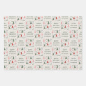 Frohe Weihnachten Foto Geschenkpapier Set (Vorderseite)