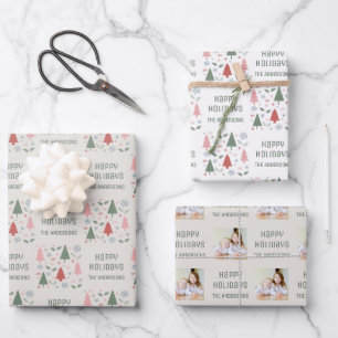 Frohe Weihnachten Foto Geschenkpapier Set