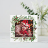 Frohe Weihnachten Foto Grünfläche Platz (Stehend Vorderseite)