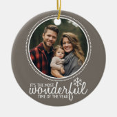 Frohe Weihnachten - Foto Grußkarte Vorlage Keramikornament (Vorne)