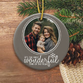 Frohe Weihnachten - Foto Grußkarte Vorlage Keramikornament