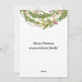 Frohe Weihnachten Foto Holly Wreath Rustic Farm hi (Rückseite)