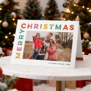 Frohe Weihnachten Foto in kräftigen Farben 