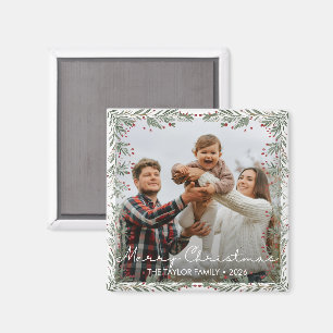 Frohe Weihnachten Foto Magnet