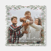 Frohe Weihnachten Foto Magnet (Vorne)
