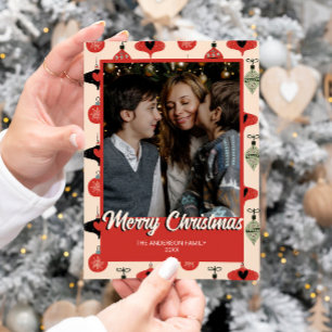 Frohe Weihnachten Foto Mitte des Jahrhunderts Mode