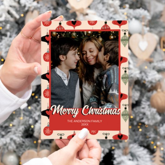 Frohe Weihnachten Foto Mitte des Jahrhunderts Mode