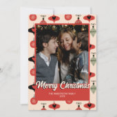 Frohe Weihnachten Foto Mitte des Jahrhunderts Mode (Vorderseite)